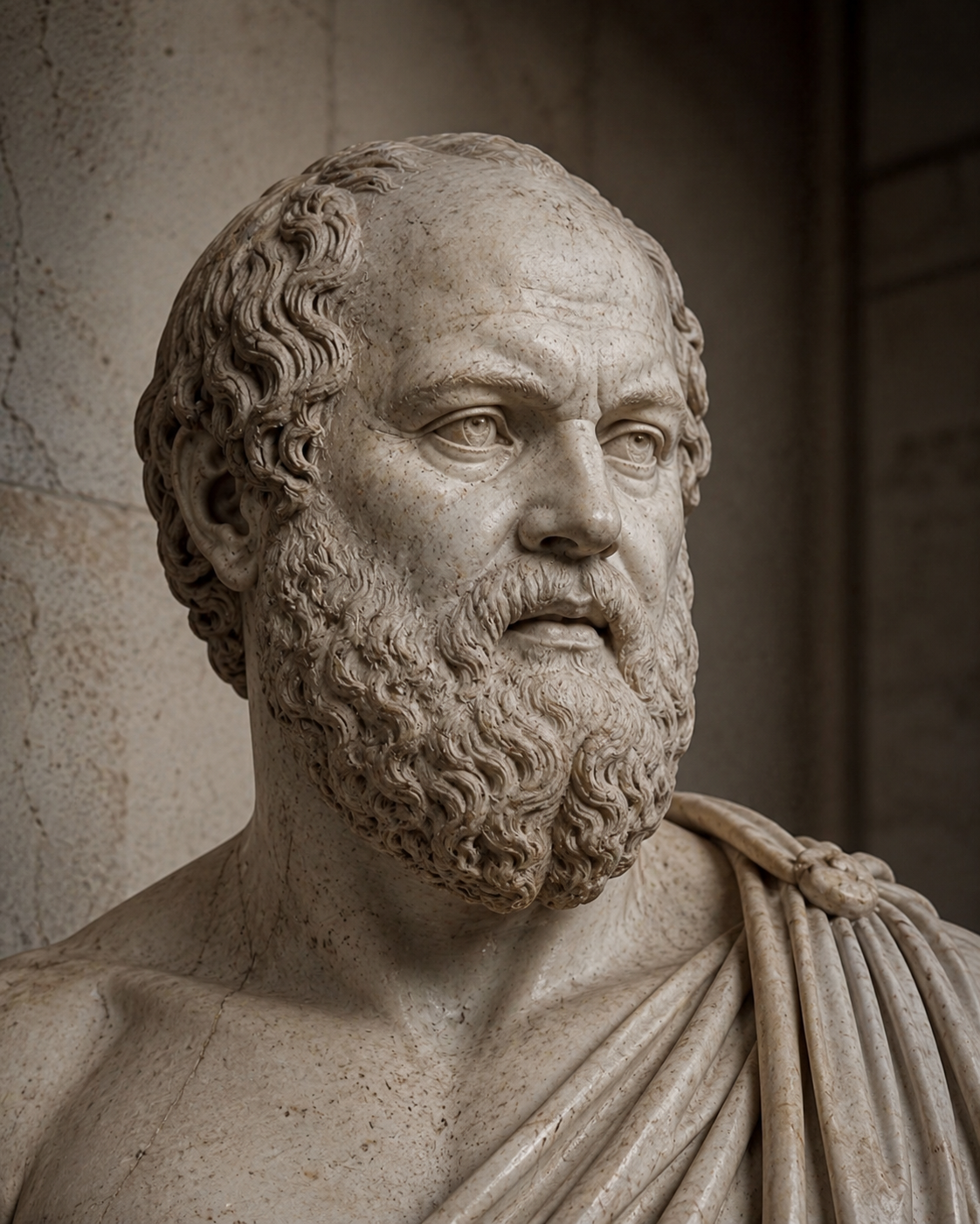 Marble bust of Socrates