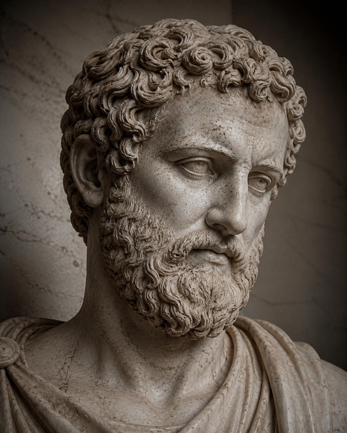 Marble bust of Marcus Aurelius
