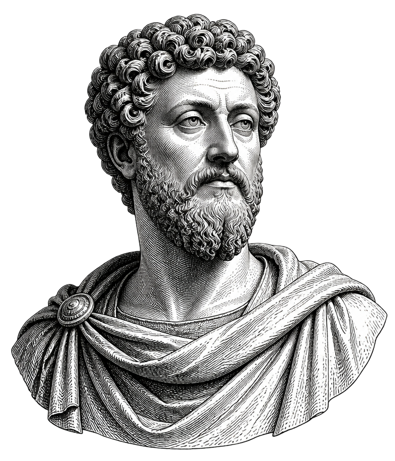 Engraved portrait of Marcus Aurelius